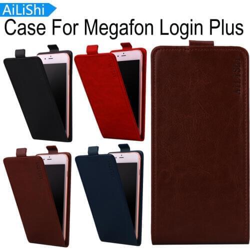 AiLiShi Luxury Up And Down Flip For Megafon Login Plus Case Top Quality Protective Cover Skin PU Leather Case With Card Slot