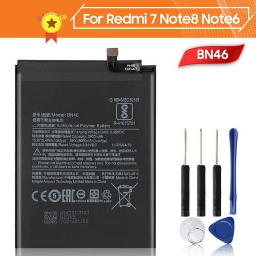 Xiao Mi Xiaomi BN46 Phone Battery For Xiao mi Redmi 7 Redmi7 Note 6 Note6 Note8 Note 8T Note 8 4000mAh Original Battery+Tool