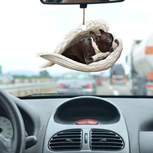 Auto Interior Accessories Hung Ornament Sleeping Angel Dogs Model Car Home Showcase Acrylic Hanging Pendant