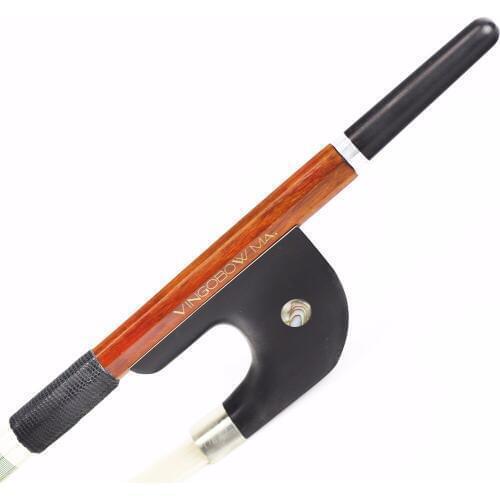 800BG 3/4 Size German Pernambuco BASS BOW Ebony Frog Premium White Horsehair Bass Parts Accessories