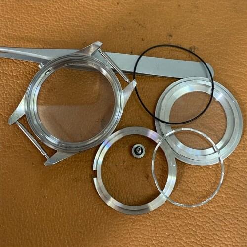 1 set 316L Stainless Steel Watch Case Sapphire Glass 40MM Case Shell Cover for NH35/NH36 Watch Movement Repair Part