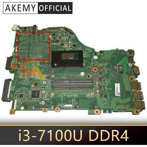 DAZAAMB16E0 MB FOR Acer F5-573 E5-575 E5-575G ZAA X32 Laptop motherboard NBGD311009 With i3-7100U DDR4 100% Fully Tested