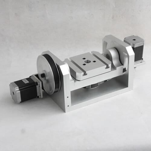 Engraving machine parts engraving machine A axis CNC indexing head Engraving machine fourth axis fifth axis, size: 100*125MM