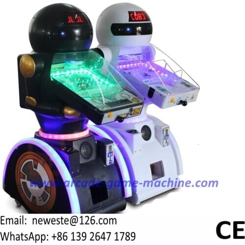 Children Indoor Coin Operated Arcade Robot Pinball Game Machine
