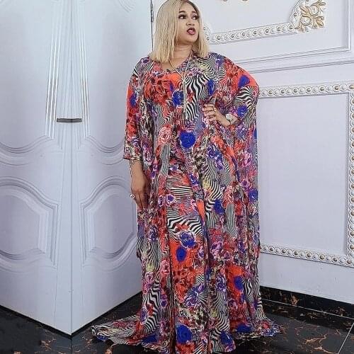 Two Piece Matching Set Women Africa Clothes African Dashiki New Fashion 2 Piece Sets Long Pants Party Dresses Plus Size Robe