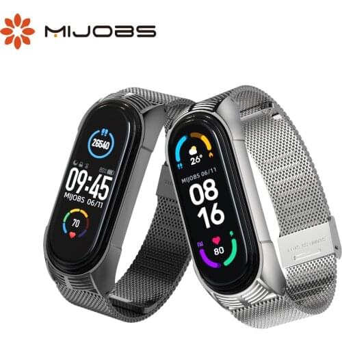 For Mi Band 6 Strap for Mi Band 5 Bracelet Metal Wristband for Xiaomi Miband 4 3 Correa Pulseira Mi Band 4 Strap Wrist Opaska