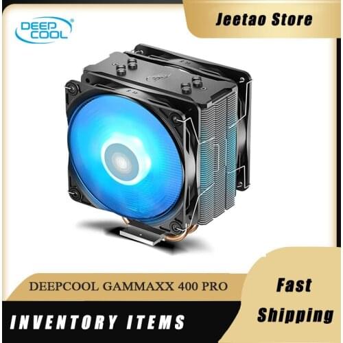 DEEPCOOL GAMMAXX 400 PRO 4 heat pipe CPU air-cooled radiator multi-platform with thermal paste 12CM 4pin PWM silent dual fan