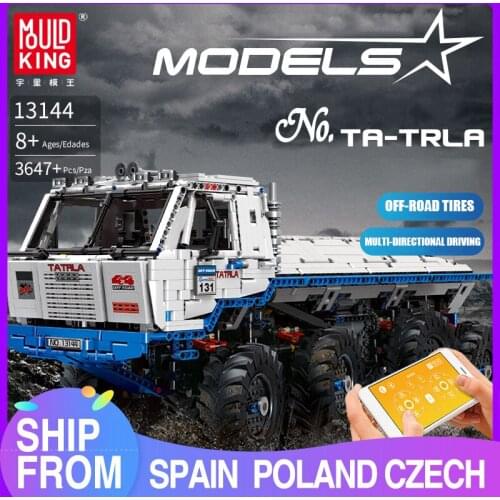 MOULD KING 13144 Technical Tatra T813 8x8 Heavy Utility Truck MOC 27092 Remote Control Building Blocks Bricks Toys for Children