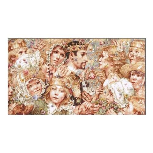 Happy Family Couple Child Sewing Kit Top Quality Embroidery Needlework 14CT Unprinted Art Cross Stitch Kits DIY Handmade Decor