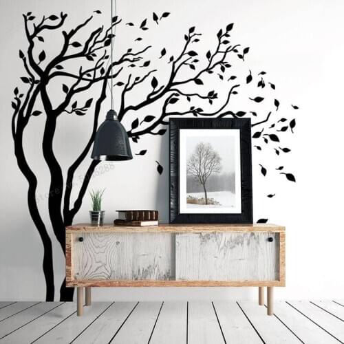 Morning Wind Trees Wall Stickers Decal For Baby Room Living Room Home Decoration Mural Trees Vinyl Wall Art Decal Posters LL1021