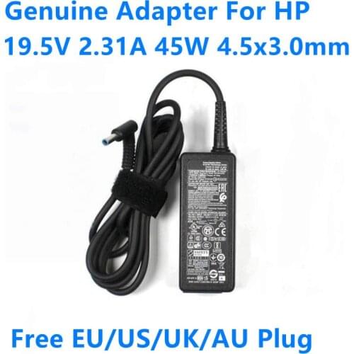 Genuine HSTNN-DA40 19.5V 2.31A 45W HSTNN-LA40 HSTNN-CA40 AC Adapter For HP 400 430 X360 13t-3000 G1 G2 G3 F2R70UT Laptop Charger