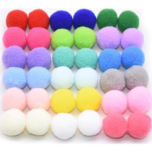 15mm/20mm/25mm Fluffy Soft Pom Poms Pompoms Ball Handmade Kids Toys DIY Dolls Garment Handmade Material Sewing Craft Supplies