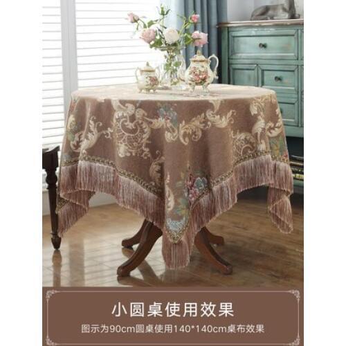 European-style tablecloth, thickened Chenille rectangular tablecloth, round tablecloth coffee table cloth chair cover