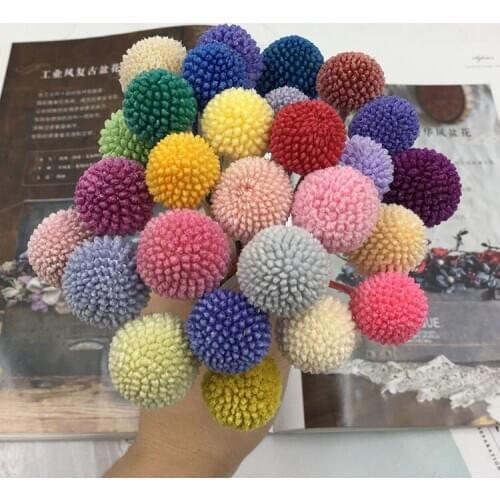 Preserved Fresh Flower Flower DIY Gold Ball Lollipop Flower Glass Cover Car Hanging Gift Box with Dried Flowers