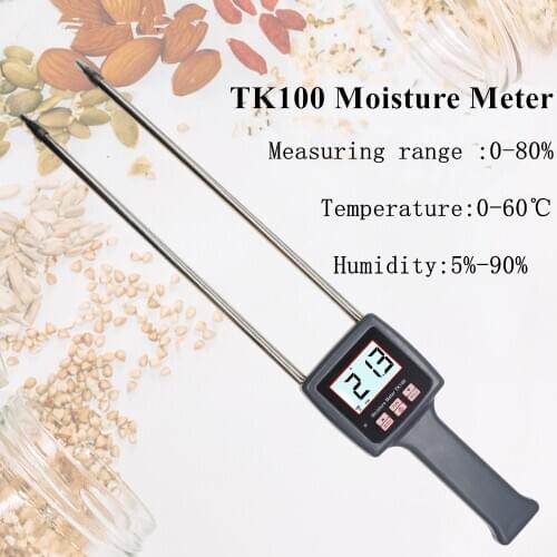 TK100 Portable Digital Multifunctional Moisture Meter For Grains,Chemical , Plastic Granule, Soap Powder, Soil 30%off