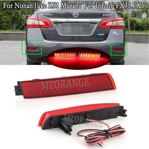 Rear Brake light for Nissan Juke Murano Sentra Quest Infiniti FX35 FX37 FX50 2009-2015 Led Bumper Reflector Light Tail Stop Lamp
