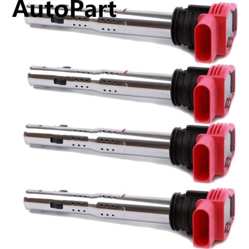 06E 905 115 F 06E905115B 4PCS Ignition System Ignition Coil Part Unit For Audi A4 A5 A6 Quattro Q5 Q7 R8 S4 S6 VW Touareg C1631