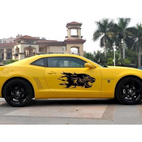 1 Pair Cool Leopard Panther Jaguar Lion Animal Car Body Side Sticker Waterproof Decal 99x44cm