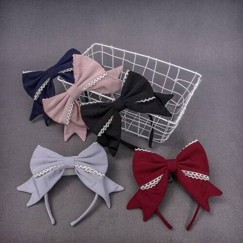 1PC Cosplay Headwear Kawaii Bowknot Lace Hair Band Princess Sweet Hair Clip Girl Lolita Gothic Japanese