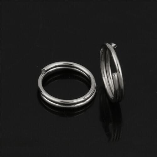 500 PCs Doreen Box Double Loops Open Jump Rings Alloy Silver Color 8mm Dia. Findings For DIY Jewelry Making Accessories