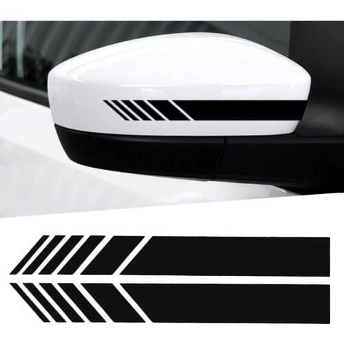Car Sticker 2pcs 15.3*2cm Auto SUV Vinyl Graphic Car Sticker Rearview Mirror Side Decal Stripe DIY Car Body Decals Car Styling