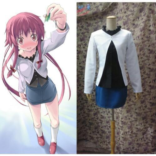 Free Shipping Future Diary Cosplay Gasai Yuno Cosplay Costume Women Casual Costumes