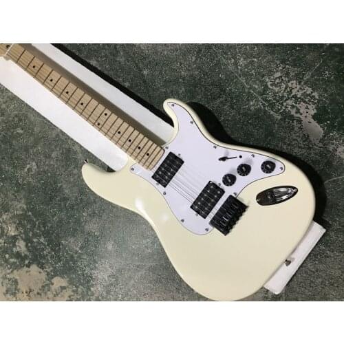 Free delivery high quality 6 string ST electric guitar HH Pickup Black accessories Real photos Support customization