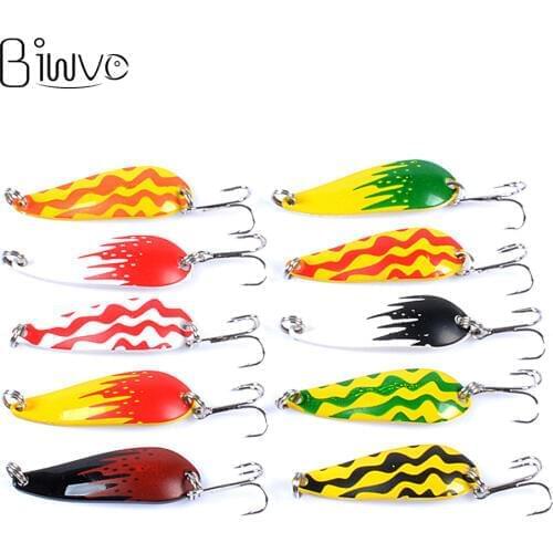 BIWVO 5.5g 4cm spoon jig lure metal squid winter fishing hard lure tinsel ice sea jigging lure shad surface small fishes