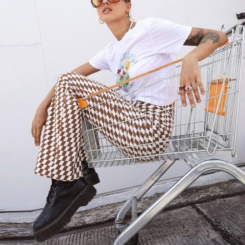 Женские брюки в клетку BOUSSAC China At AliExpress