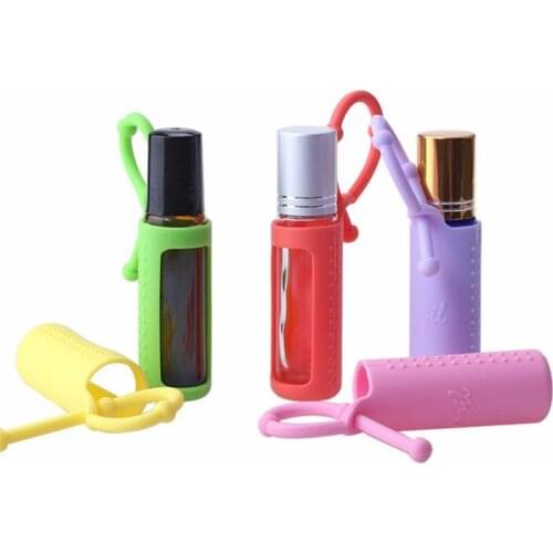 Protective Cover Travel Carrying Case for 10ML Roller Bottle Essential Oil Bottle Storage Boxes Silicone Roll-On Bottles Holder