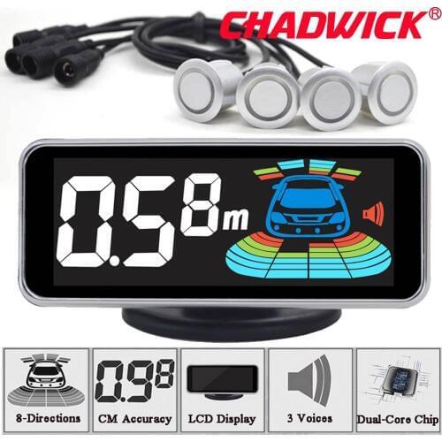 Parking Sensor 4 Sensors Reversing Radar Detector LCD Digital Car Parking Assistance Alarm System FOR All Car CHADWICK 606-4 NEW