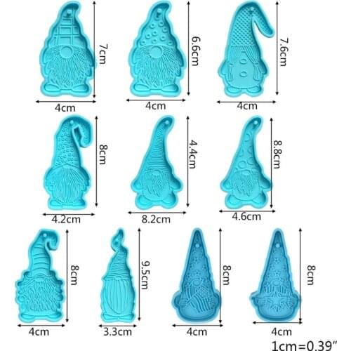 DIY Dwarf Doll Shaped Keychain Epoxy Resin Mold Earrings Pendant Silicone Mould W0YA