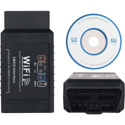 Car WiFi OBD2 Scanner OBDII Scan Tool Code Reader Adapter Check Engine Light Diagnostic Tool for iOS & Android Windows