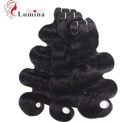 Double Drawn Hair Body Wave Bundles Brazilian 100% Human Hair Bundles With Closure Natural Black Hair Body Wave Hair For Women