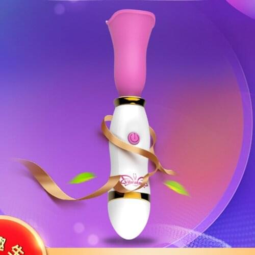 Flowers Shape Dildo Toys For Women Vibarater Tongue Vibrant Licker Vagina Stimulator 12 Modes Oral Clitorals Stimulator Adullt
