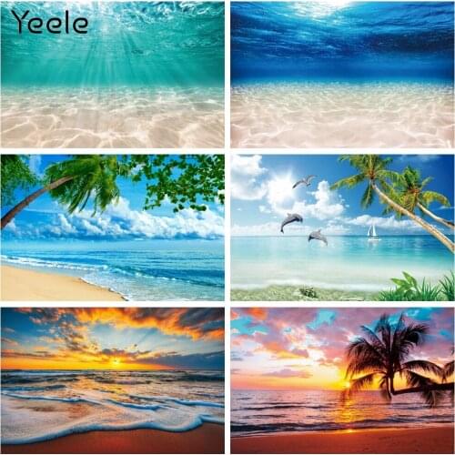 Yeele Natural Scenery Seabed Water Seaside Beach Summer Underwater Photography Baby Backgrounds Backdrops For Photo Studio