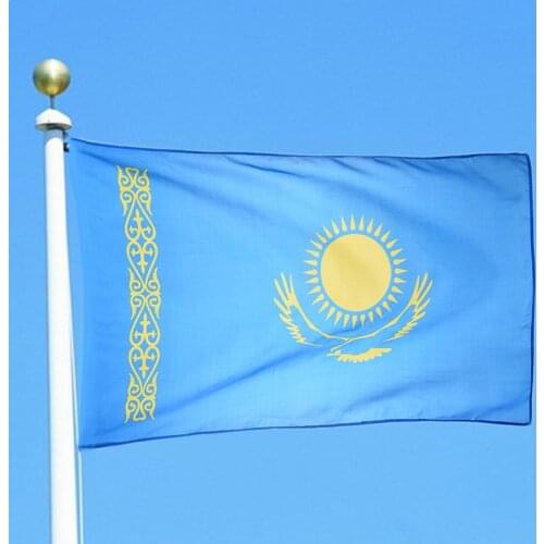 90*150cm Kazakhstan National Flag Polyester Banner for Festivals World Cup