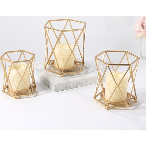 HLPKC Decorative Wrought Iron Candlesticks
