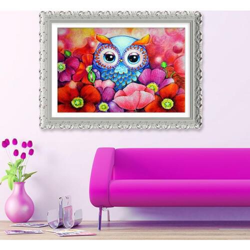 Arts Crafts Diy Diamond Painting Cross Stitch Children Owl Cartoon Images Diamond Embroidery Rubiks Cube Drill Mosaic Pictures