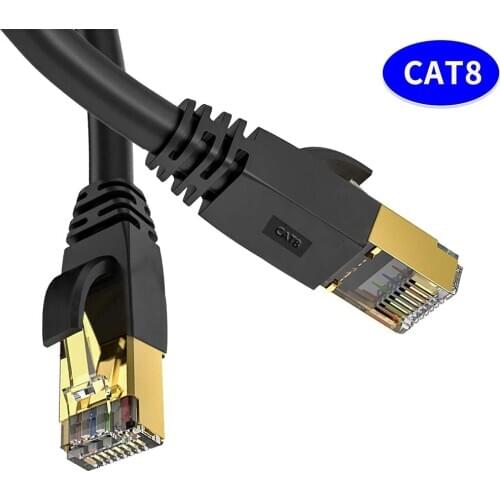 Cat 8 Ethernet Cable LAN Network Cat8 Rj45 Speed Network Cable 40Gbps 2000Mhz 26AWG 1m 2m 3m 5m 10m 20m 30m For Router Modem