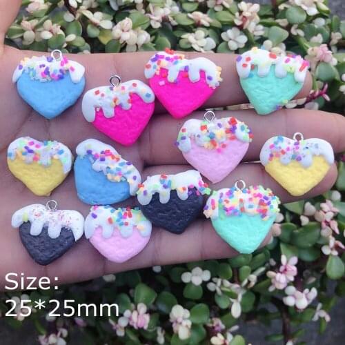 Kawaii Heart Charms Pendants For Jewelry Making Bracelets Necklace Earrings Making