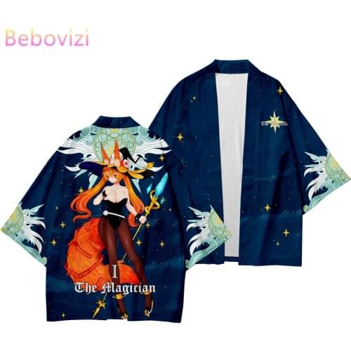 2021 New Plus Size XS-6XL 5XL Loose Japanese Samurai Harajuku Kimono Suit Cardigan Women Men Cosplay Yukata Tops + Pants Sets