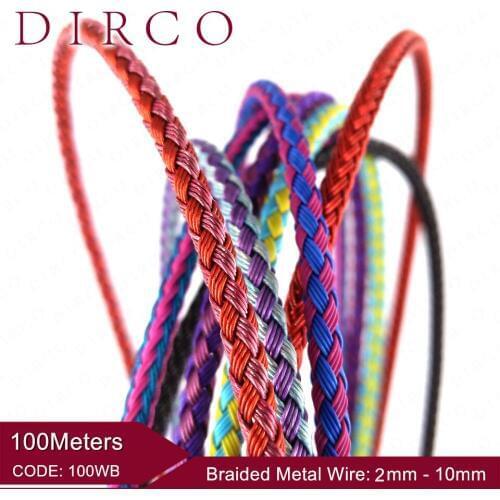 About the Fit 2/3mm 100M Braided Metal Wire Mesh Round Cords Jewelry Accessories Bands Woven Ropes Crafting Collar Making Lacing