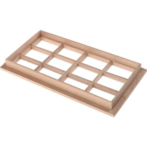 New Arrive 1:12 Dollhouse Wooden Window Frame Miniature Doll House Furniture Toys