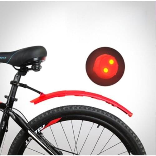 Bicycle Scalable Mudguard Mountain Bike Adjustable Fender With Light Telescopic Water Fender Riding Cycling Equipment