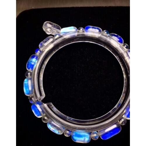 Genuine Natural Moonstone Blue Lights Bracelets Healing Barrel Beads Bracelets 10x6mm Top Quality Moonstone Certificate AAAAAA