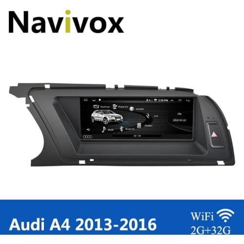 Navivox Audi A4 B8 Android 10.0 2Din Car Radio GPS Navigation for Audi A4L 2013-2016 Video BT Mirrorlink 1280*480 Touch Screen
