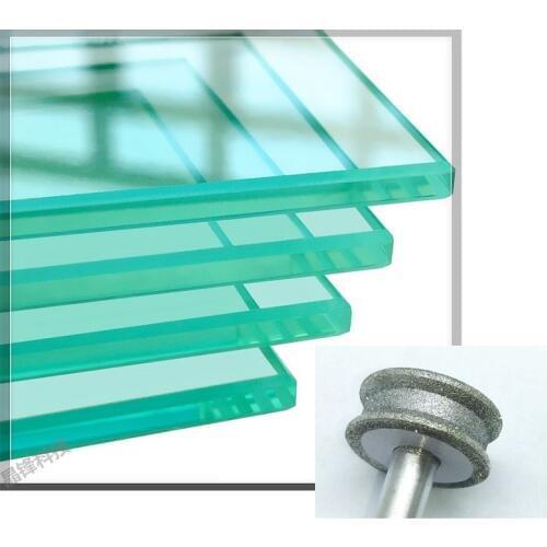 New 3-15mm Diamond grinding wheel Abrasive Disc for Glass plane straight edge chamfering 6mm shank