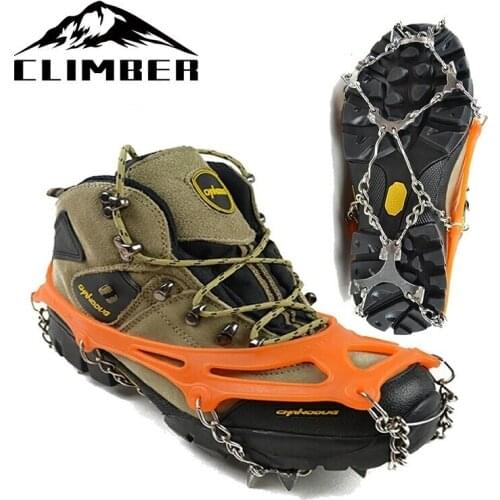 New Store 1-Pair Crampons 12 Steel Claw Teeth Anti-slip Outdoor Winter Snow Ice Hiking Climbing Gripper Accessories Tools