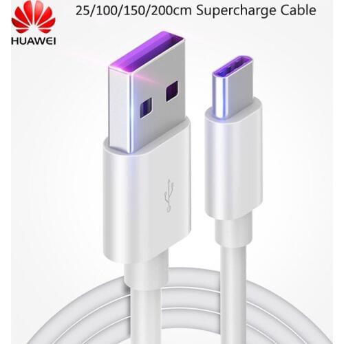 Original Huawei 5A Super Charger Cable 25/100/150/200cm For Huawei P30 P20 P10 Pro Lite p9 plus Honor V20 V10 V9 Mate 30 20 10